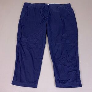 Gap Easy Pant Men's XXL Navy Blue Cotton Rayon Elastic Waist Drawstring Casual